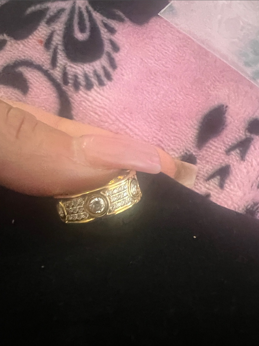 Gold-Tone Pavé Crystal Statement Ring - Women Jewelry